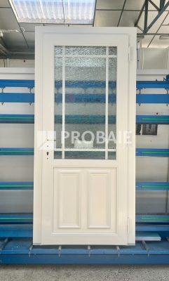 Porte d'entrée demi-panneau SIRIUS avec croisillons asymétriques