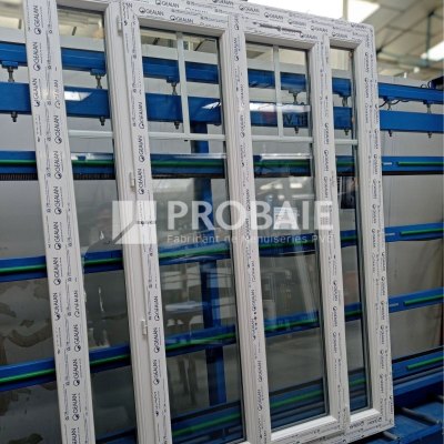 Porte-fenêtre 2 vantaux + fixes latéraux