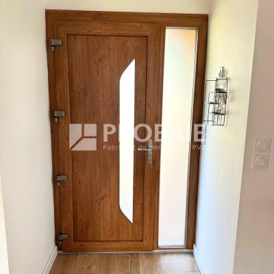 Porte d'entrée TOBAGO + fixe latéral - Vue intérieure