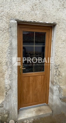 Porte d'entrée plaxé Winchester avec petits-bois laitons intégrés