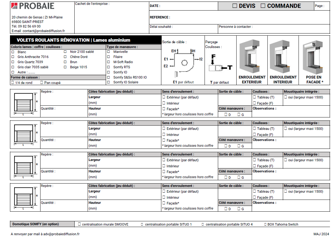 pvc fabricant rhone lyon sur-mesure probaie commande volet roulant